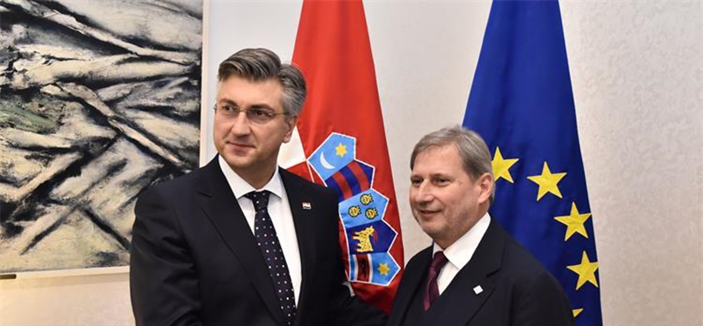 Plenkovic, Hahn talk EU budget